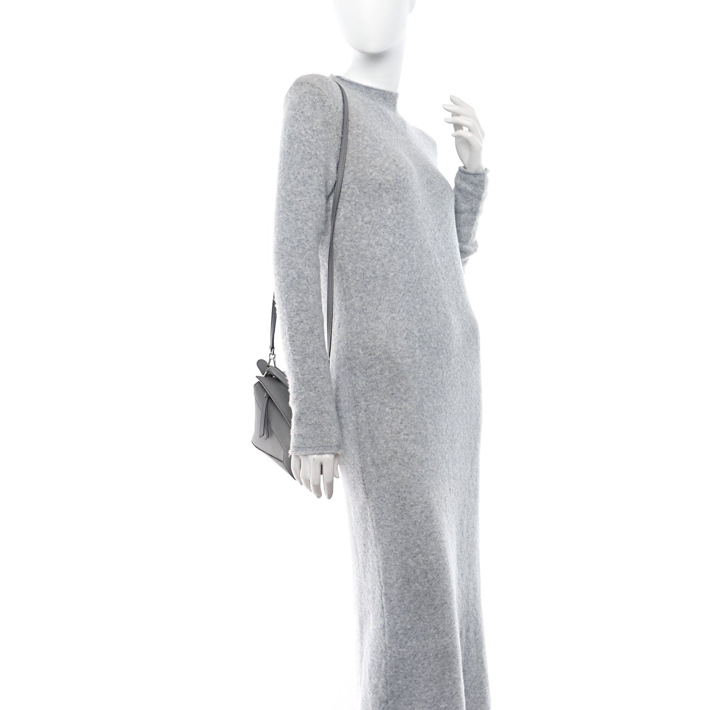 Soft Grained Calfskin Mini Puzzle Edge Bag Gunmetal