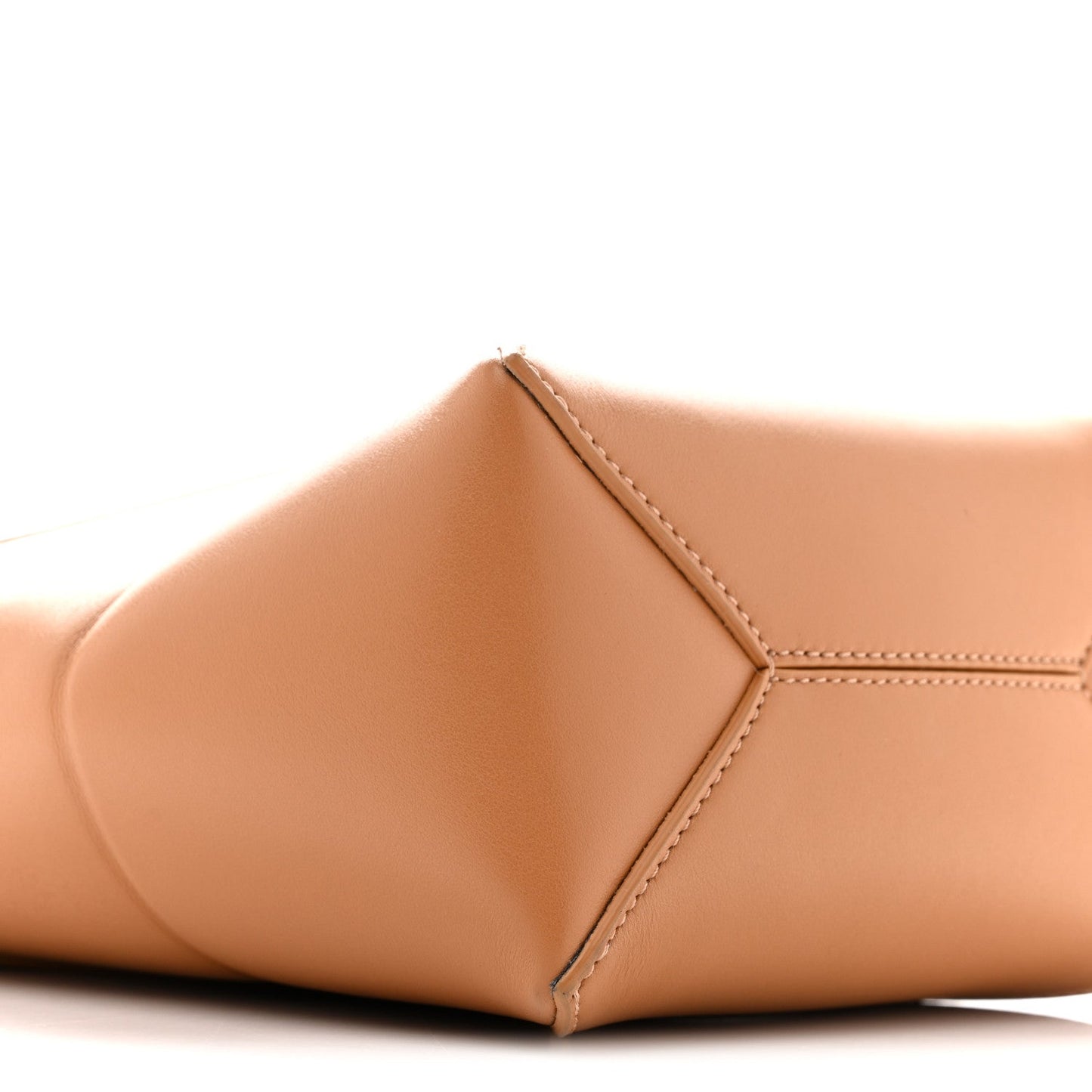 Shiny Calfskin Mini Puzzle Fold Tote Warm Desert
