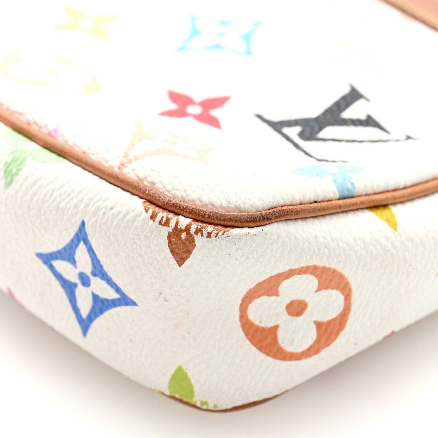 Monogram Multicolor Pochette Accessories White