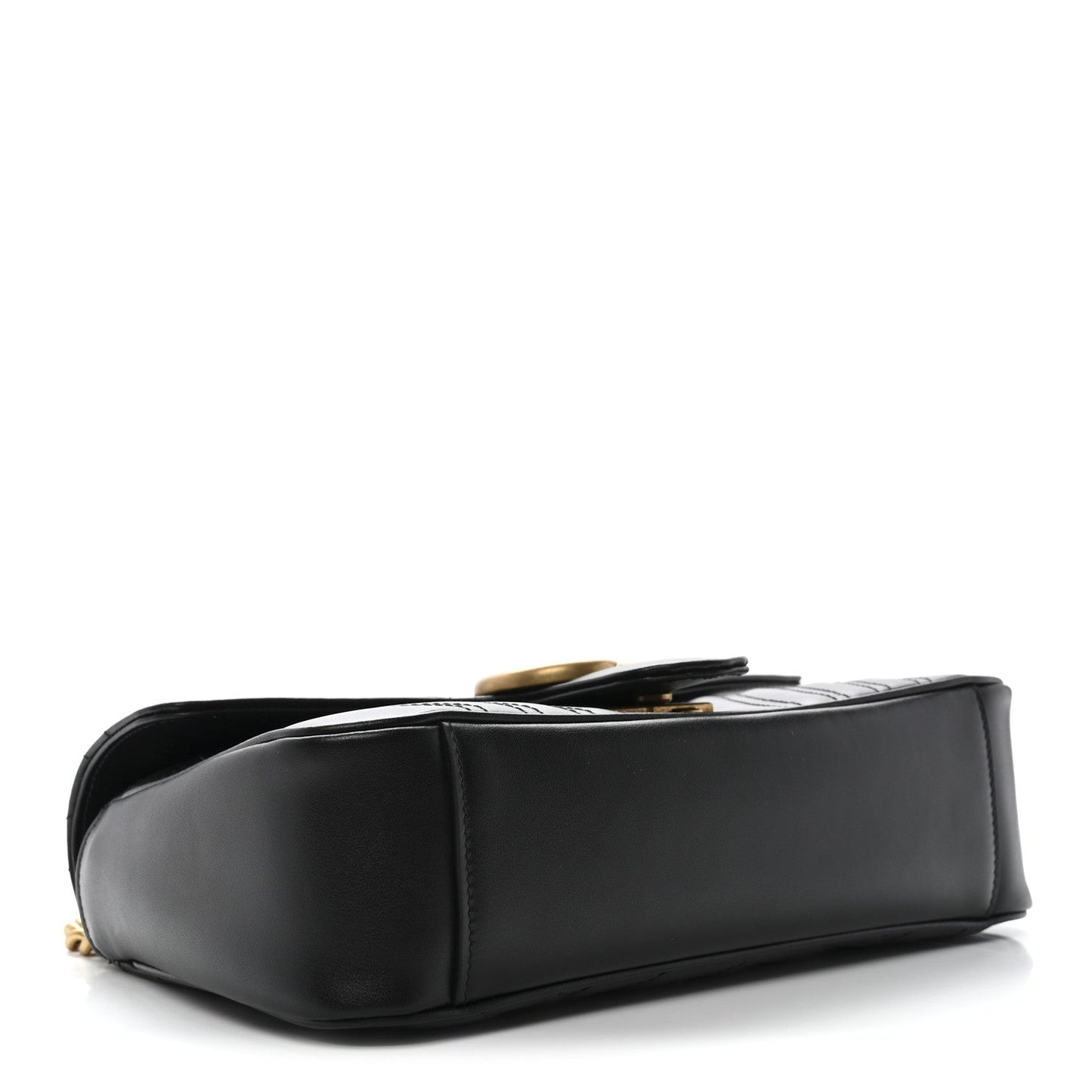 Calfskin Matelasse Small GG Marmont Shoulder Bag Black