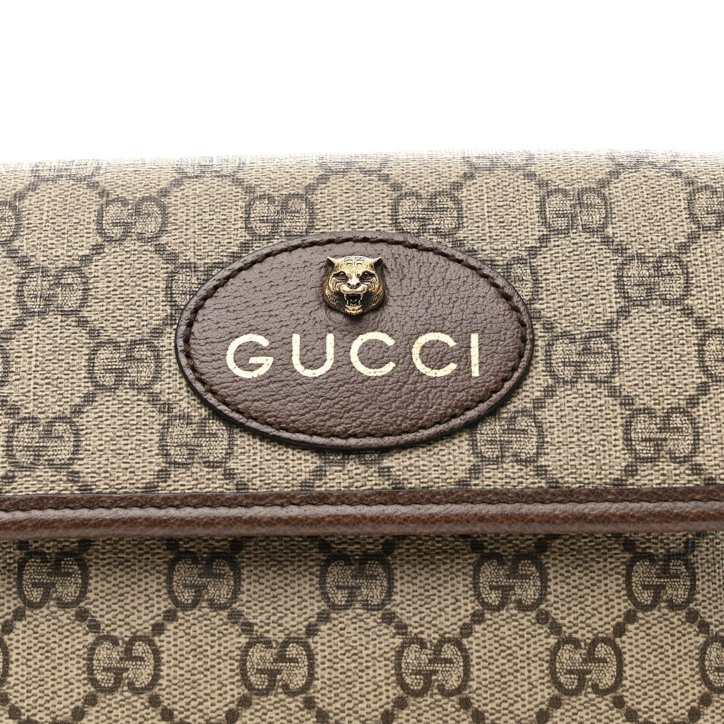 GG Supreme Monogram Neo Vintage Web Belt Bag Brown