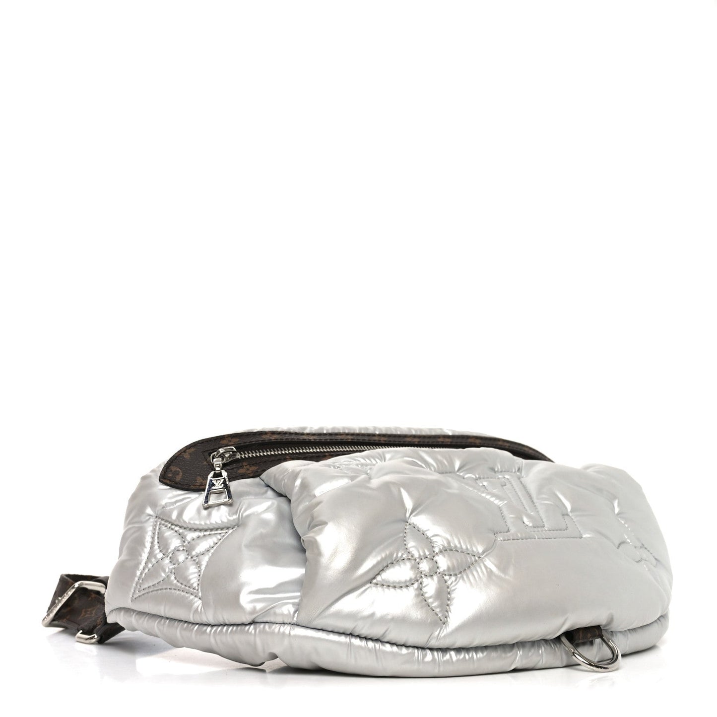Econyl Monogram Pillow BumBag Silver
