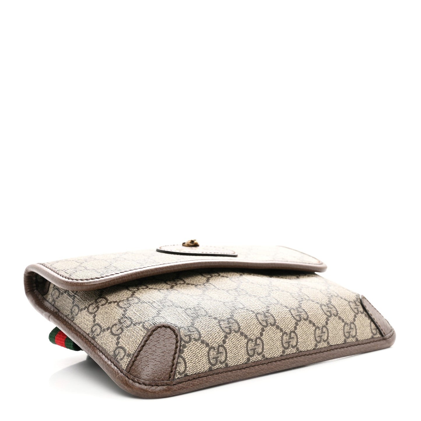 GG Supreme Monogram Neo Vintage Web Belt Bag Brown
