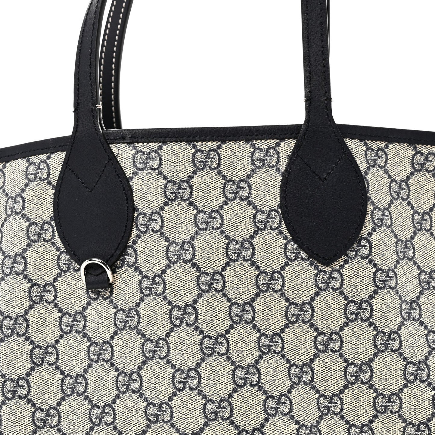 GG Supreme Monogram Denim Small Totissima Reversible Tote Beige Blue