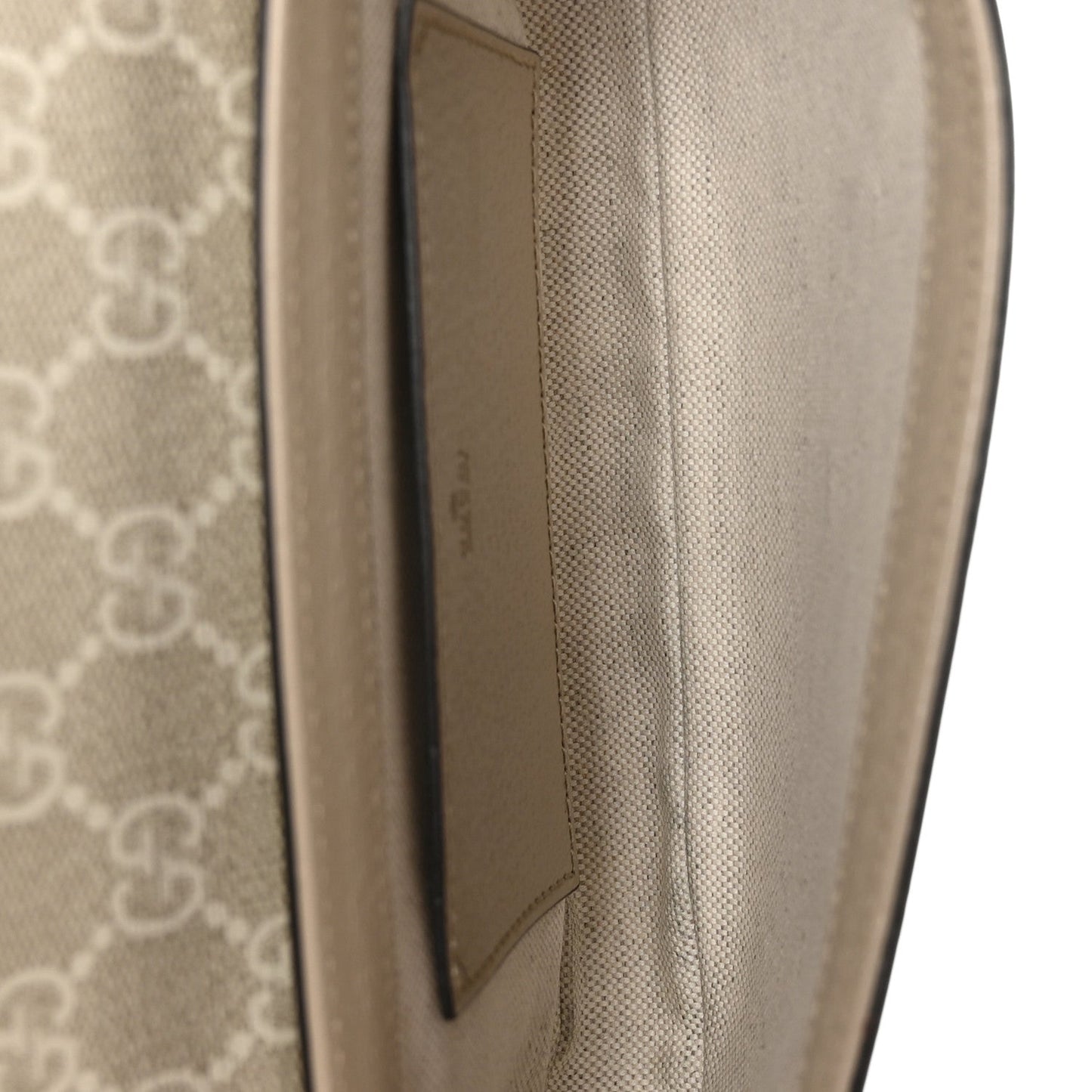 GG Supreme Monogram Textured Dollar Calfskin Web Mini Ophidia Envelope Shoulder Bag Beige Mystic White Oatmeal