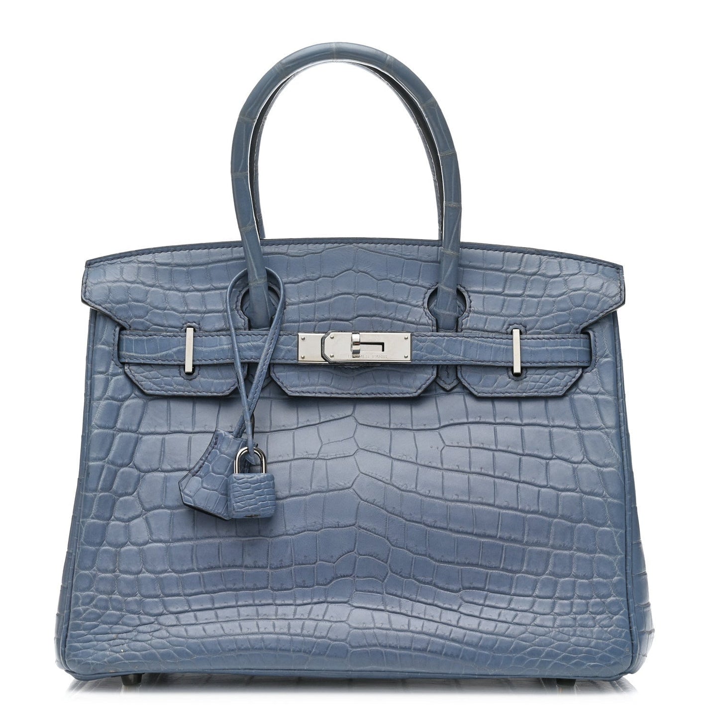 Matte Porosus Crocodile Birkin 30 Bleu Brighton