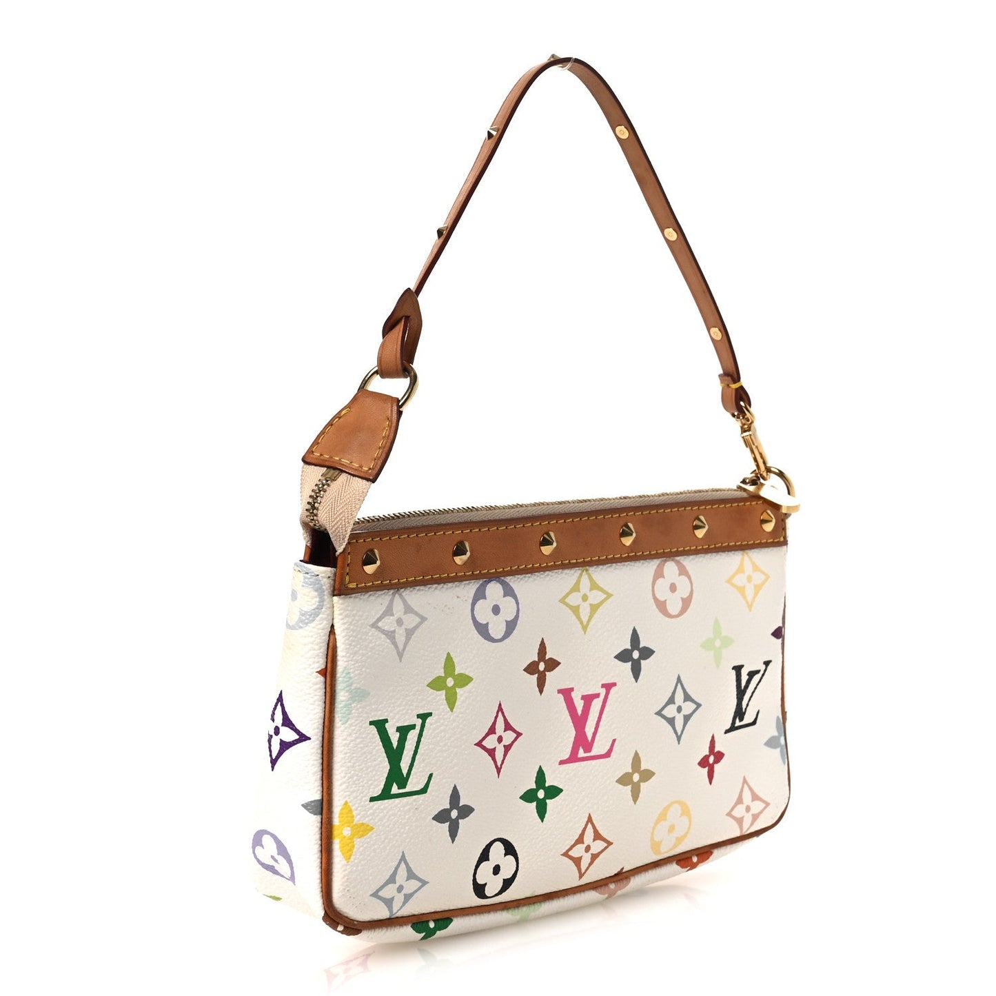 Monogram Multicolor Pochette Accessories White