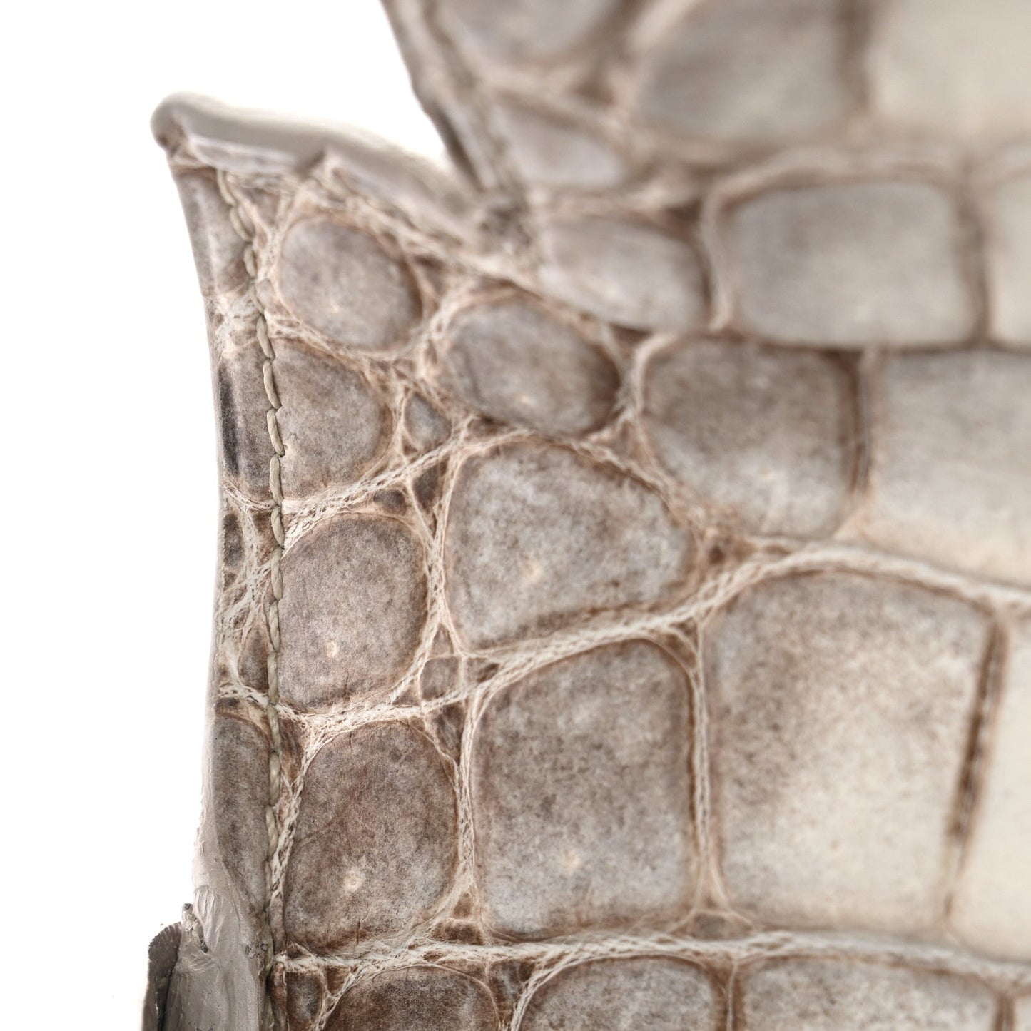 Matte Niloticus Crocodile 18K White Gold Diamond Himalaya Kelly Retourne 28 White