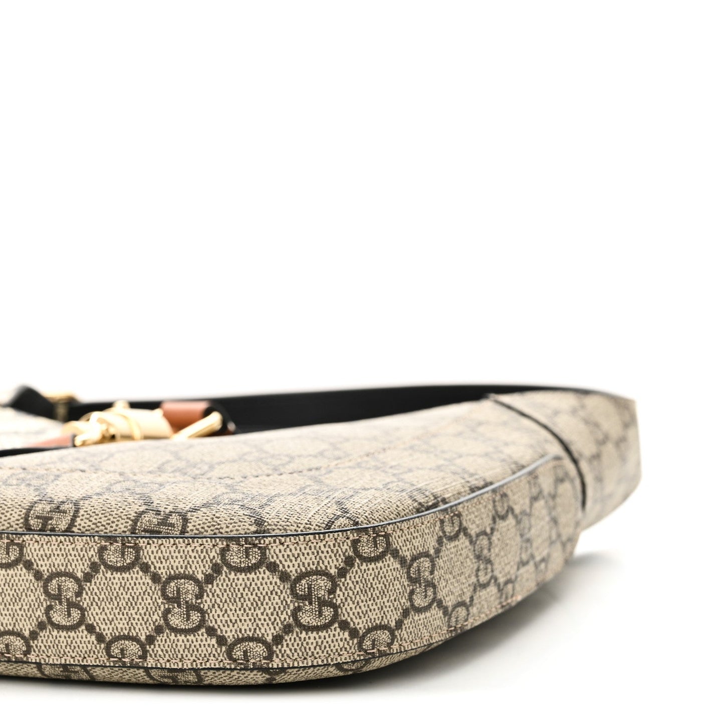 GG Supreme Monogram Snakeskin Small Jackie 1961 Hobo Beige Ebony