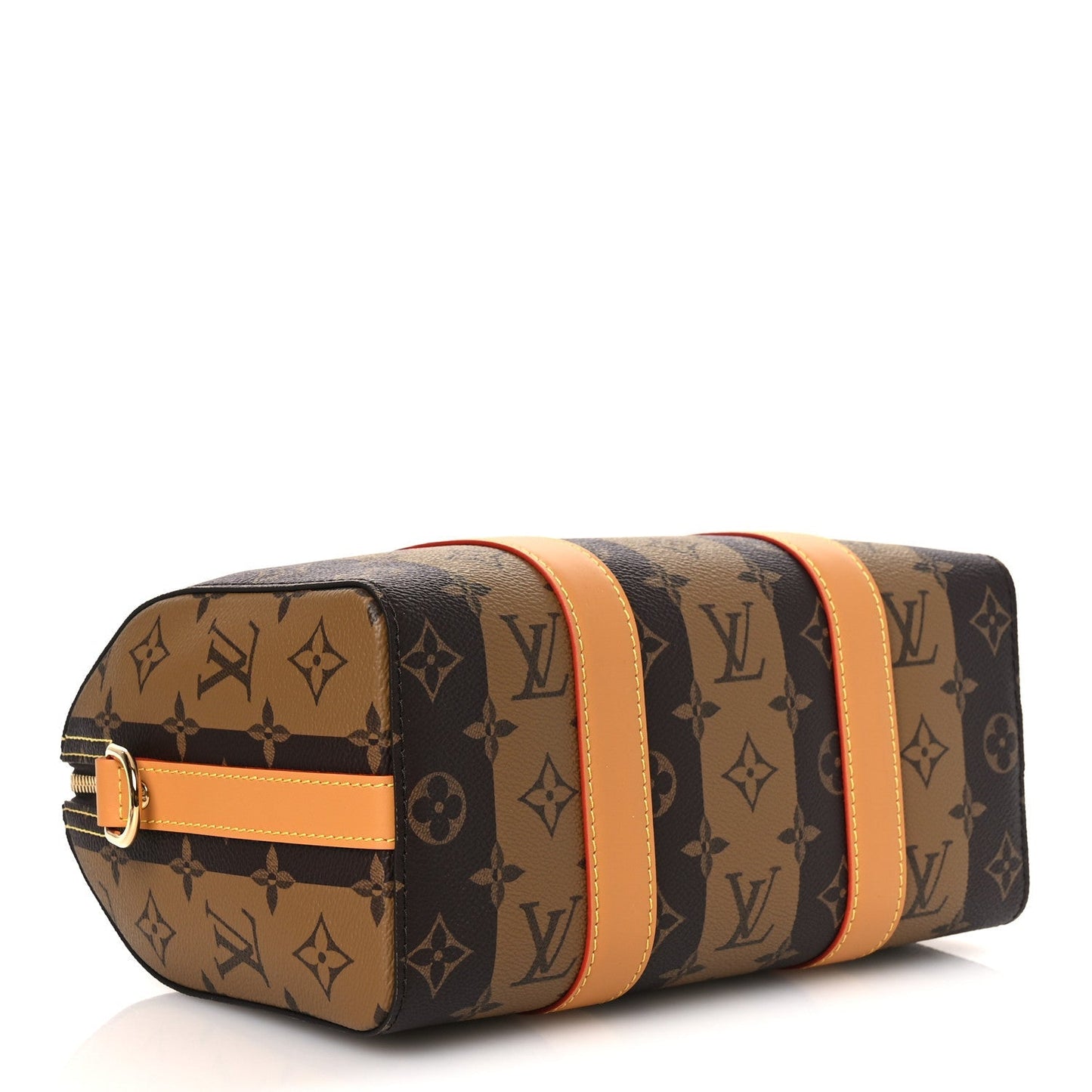X NIGO Reverse Monogram Stripes City Keepall Bandouliere Brown