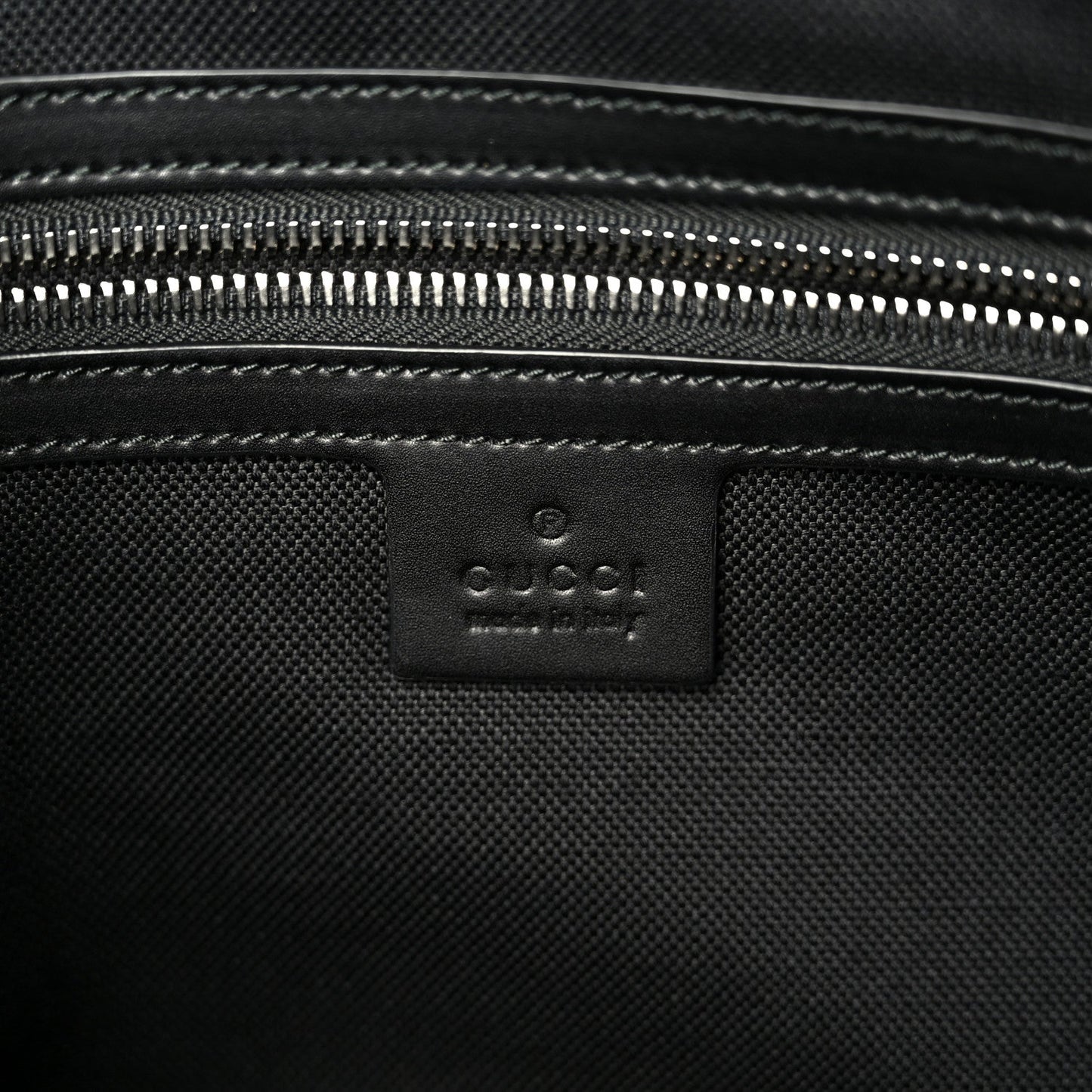 Soft GG Supreme Monogram Appia Calfskin Web East West Messenger Bag Black Grey