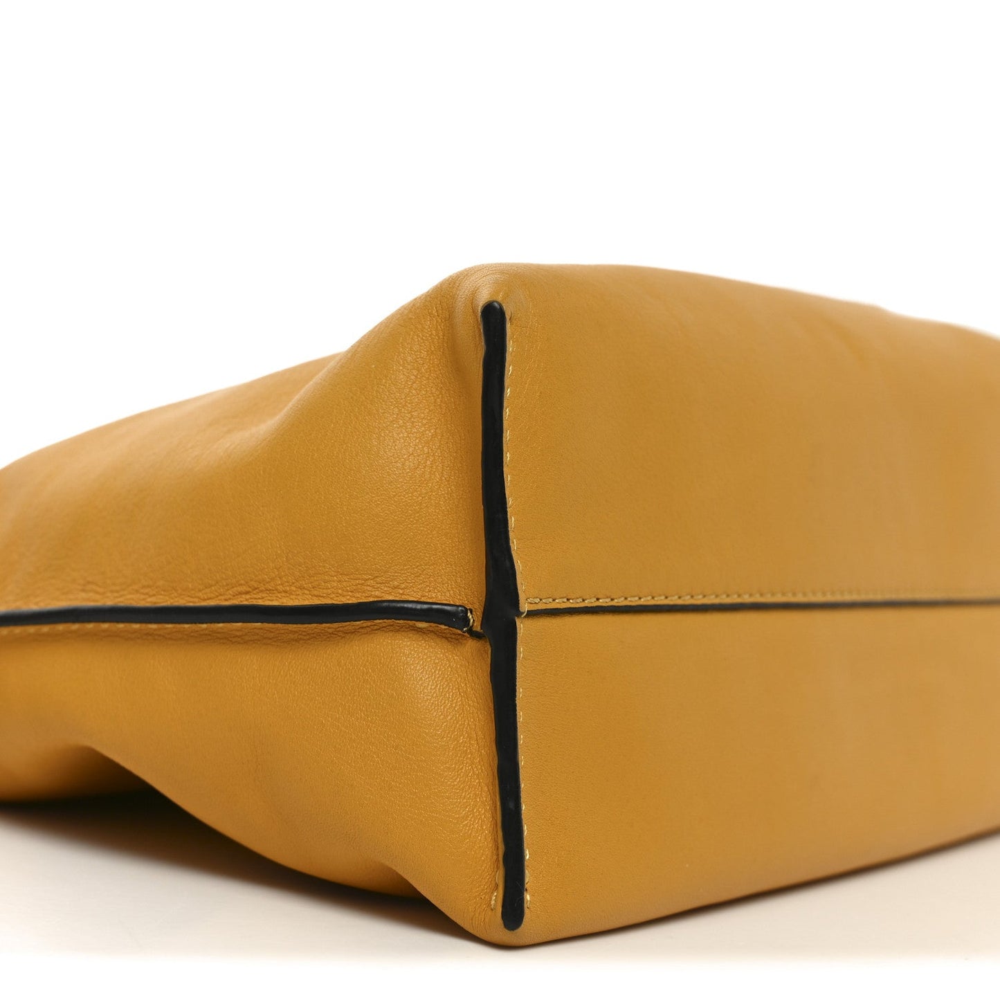 Nappa Medium Flamenco Knot Bag Mustard