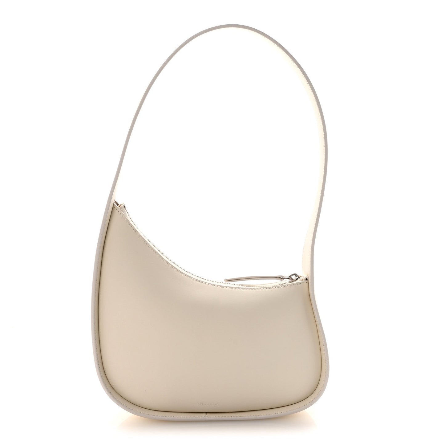 Smooth Calfskin Half Moon Shoulder Bag New Ivory
