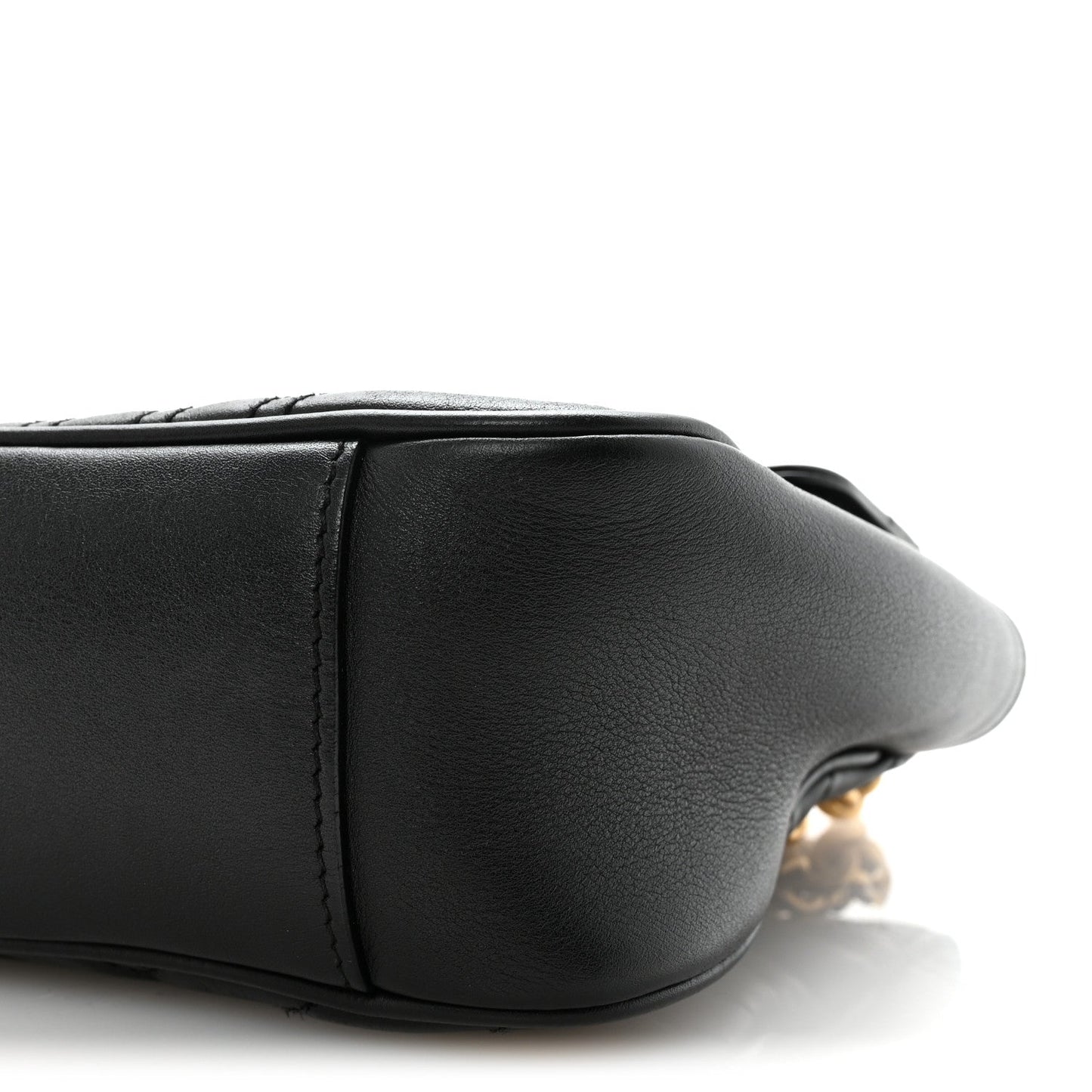 Calfskin Matelasse Small GG Marmont Shoulder Bag Black
