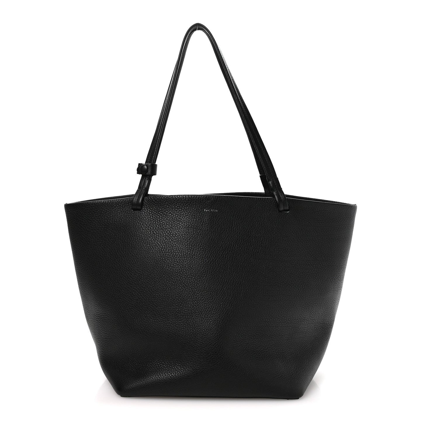 Grained Calfskin Park Tote Three Black