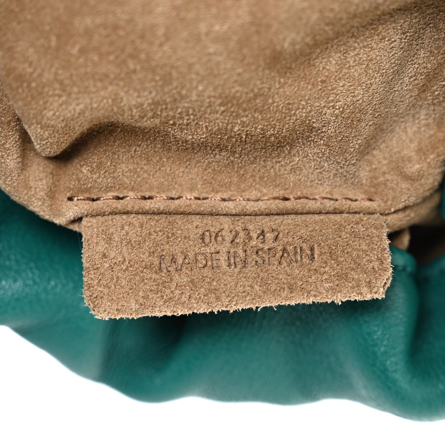 Mellow Nappa Lambskin Jade Mini Flamenco Knot Clutch Emerald Green