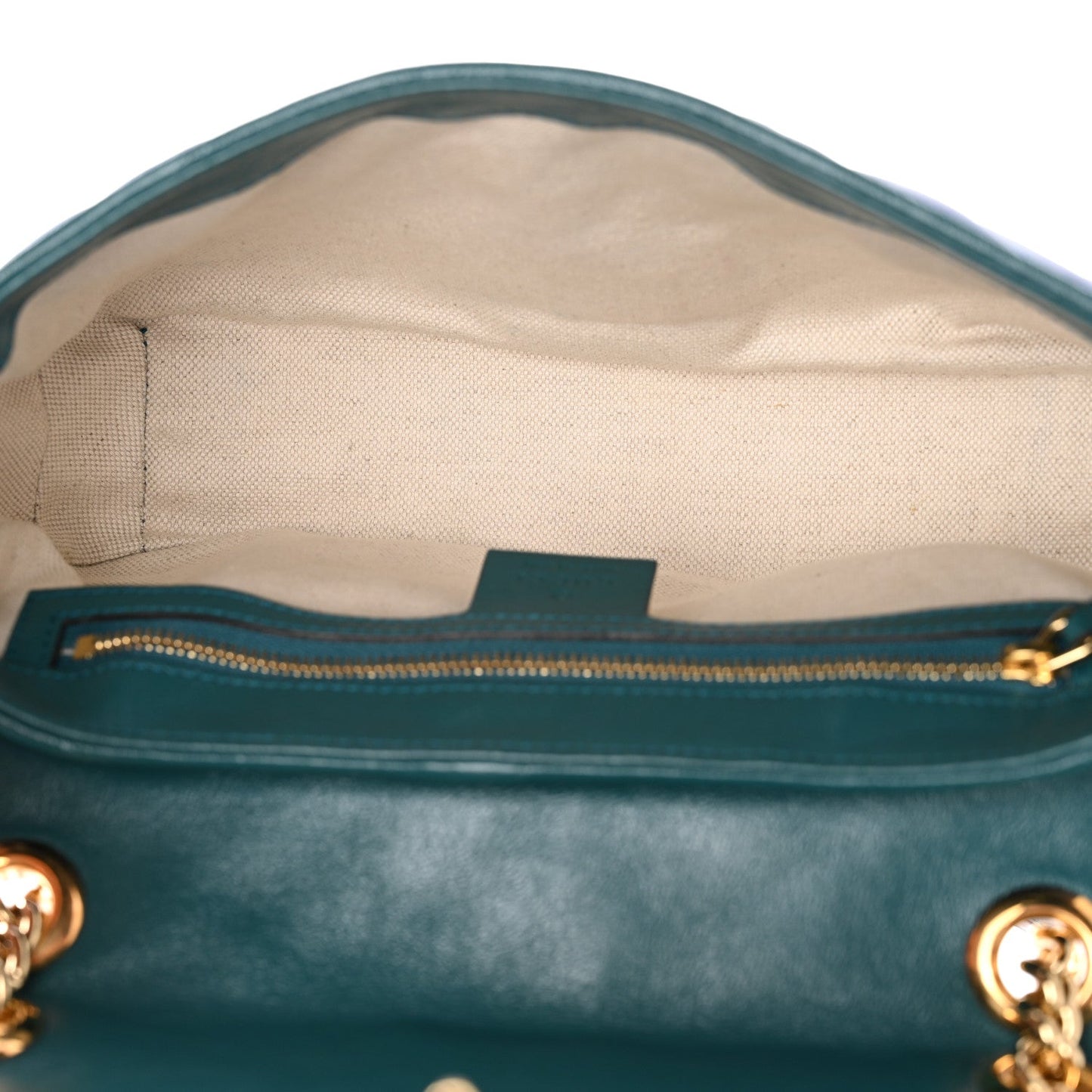 Azalea Calfskin Enamel Matelasse Diagonal Small Torchon GG Marmont Shoulder Bag Imperial Blue Pavone