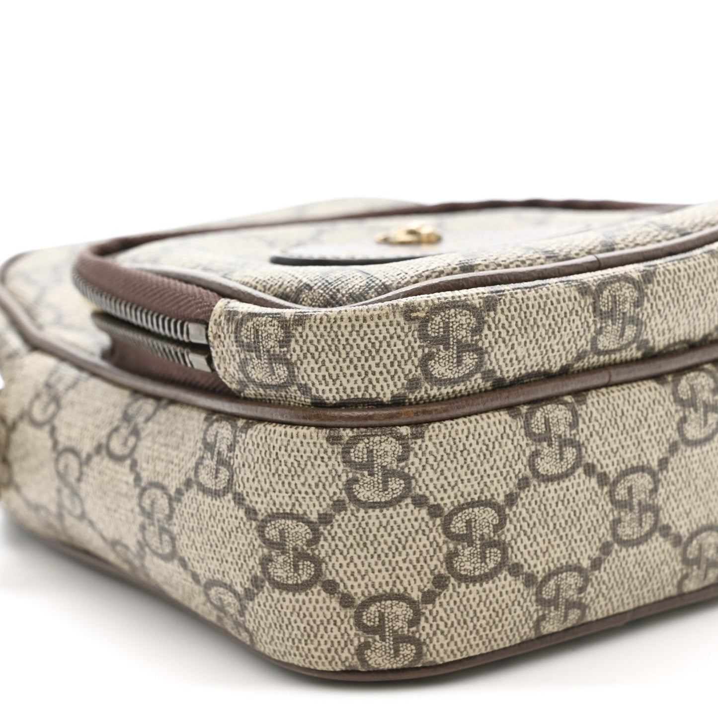 GG Supreme Monogram Mini Neo Vintage Double Zip Messenger Bag Beige New Acero Crop