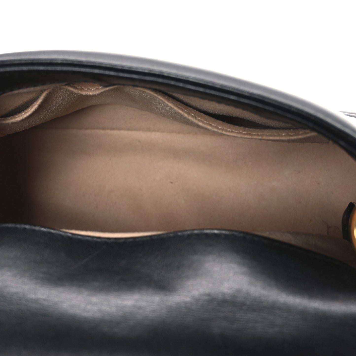 Calfskin Matelasse Mini GG Marmont Top Handle Shoulder Bag Black