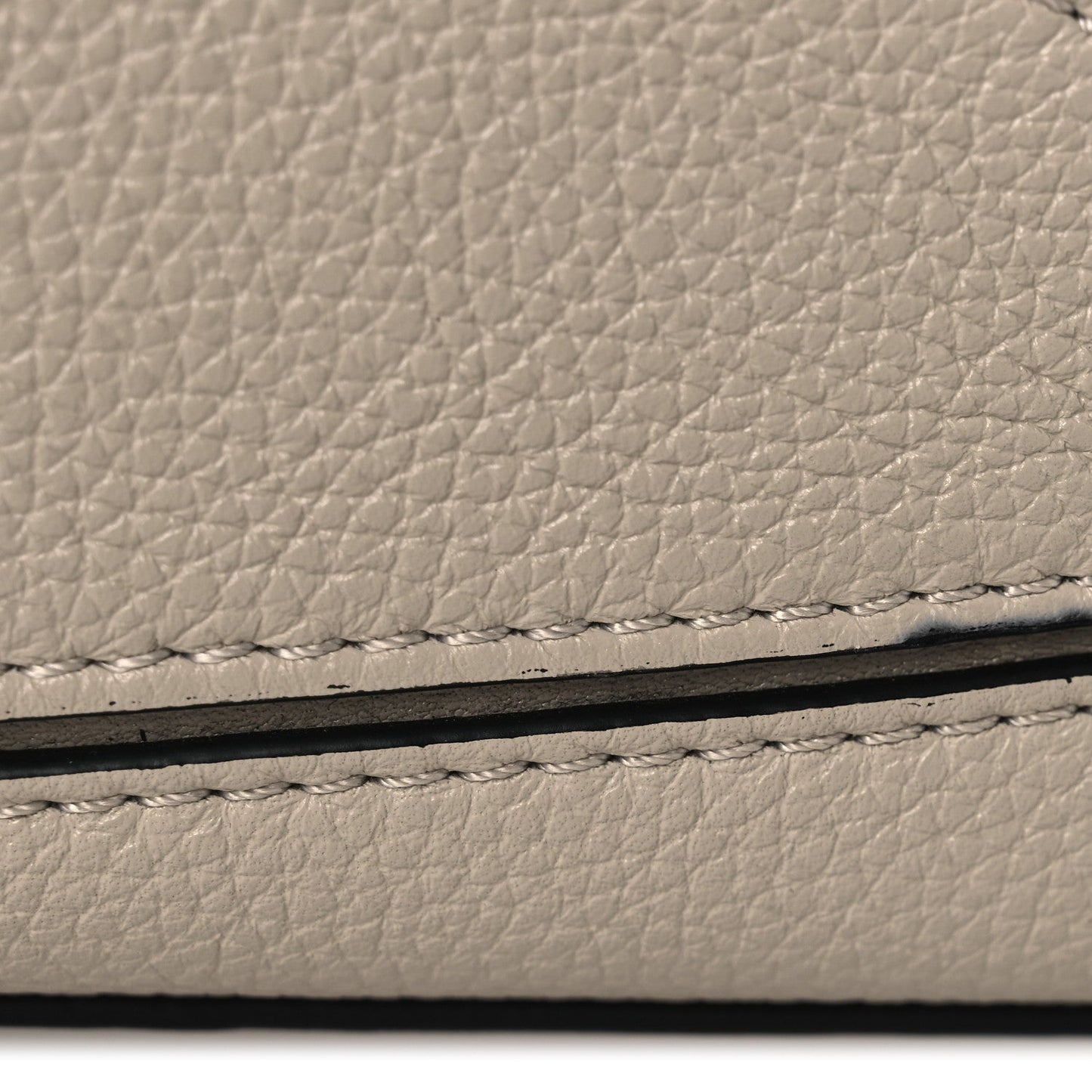Grained Calfskin Small Puzzle Bag Sand