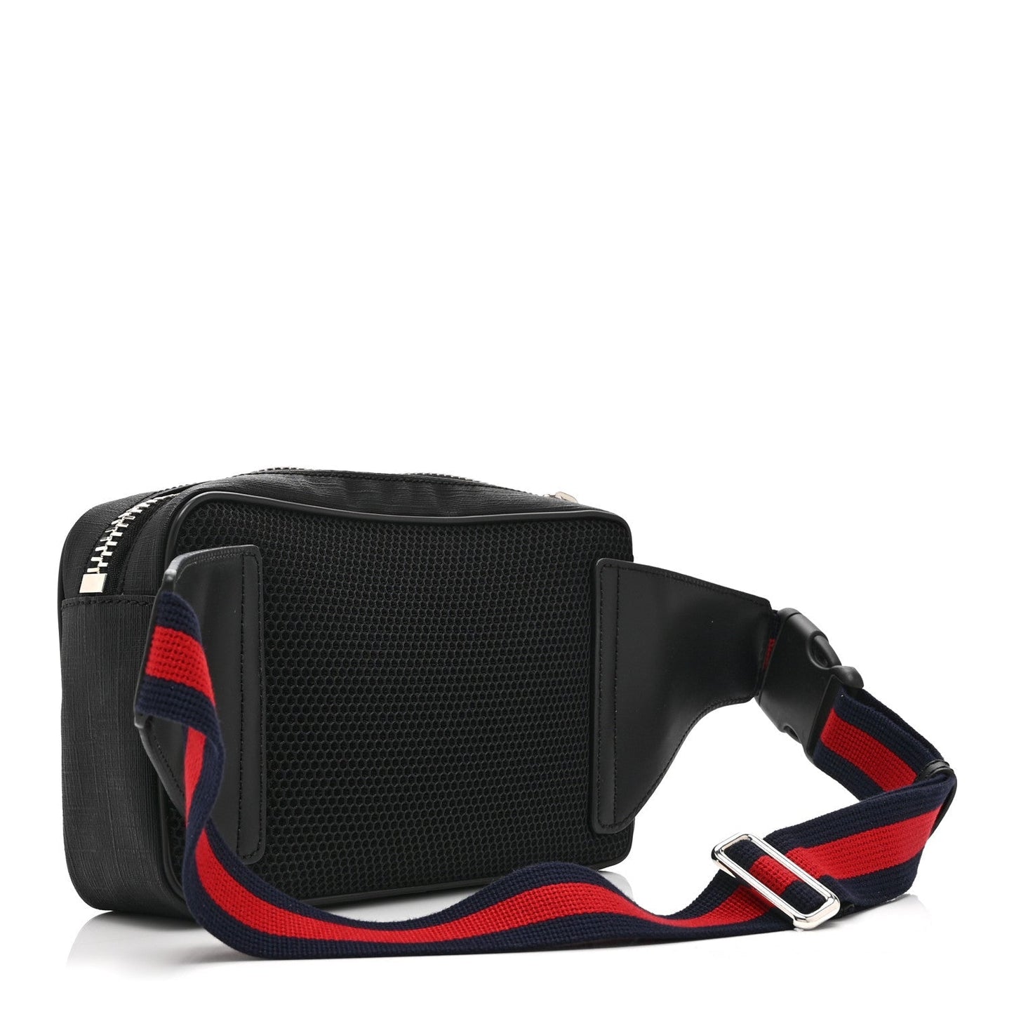 Soft GG Supreme Monogram Web Belt Bag Black Grey