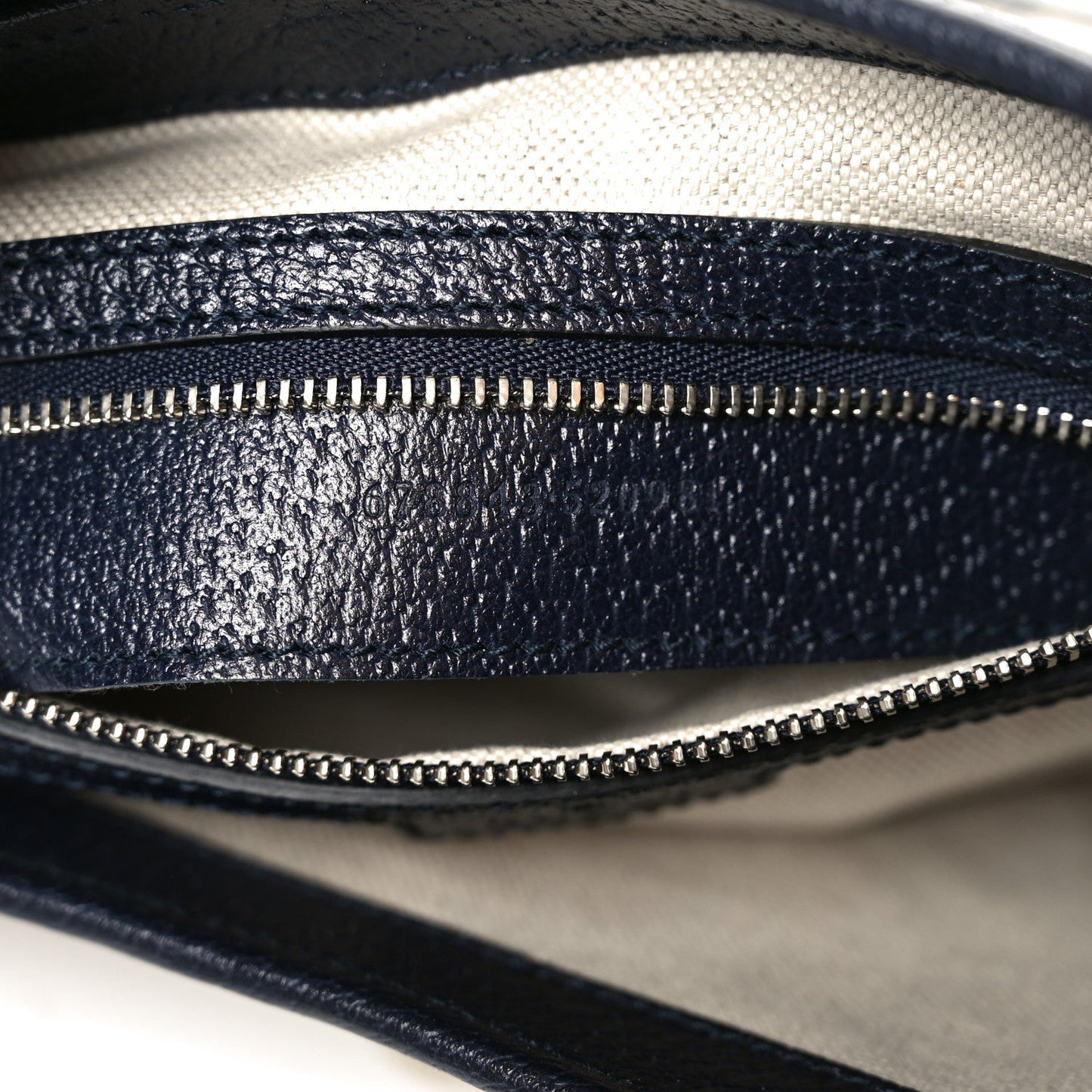 GG Supreme Monogram Textured Dollar Calfskin Web Small Jackie 1961 Hobo Beige Blue