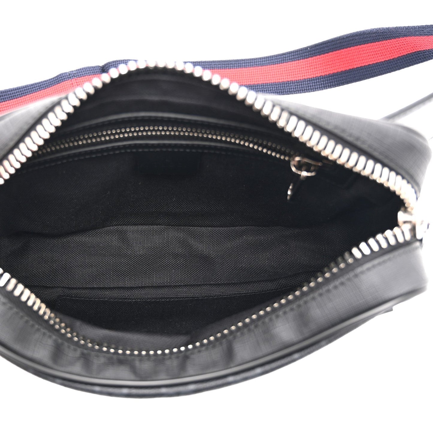 Soft GG Supreme Monogram Web Belt Bag Black Grey