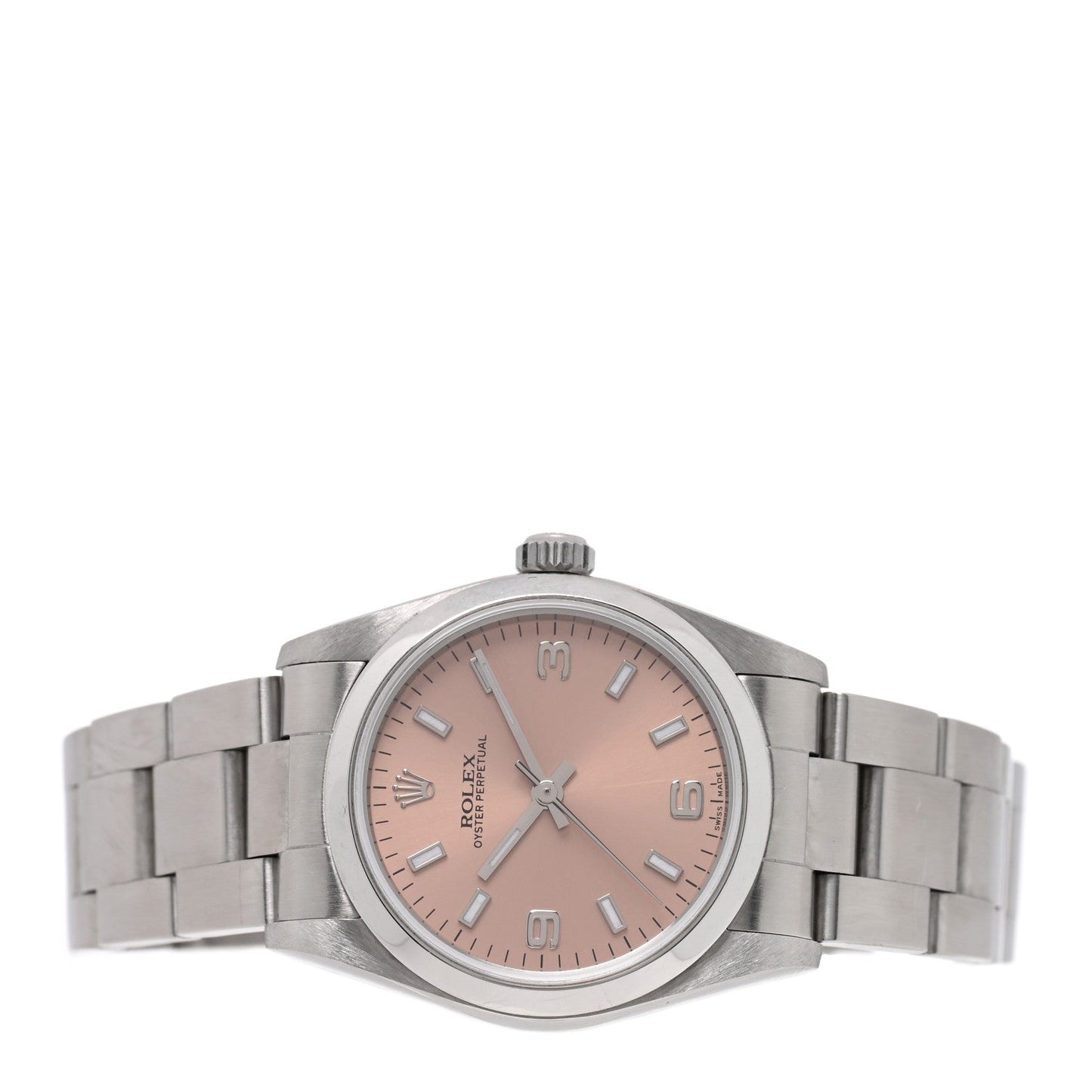 Stainless Steel 31mm Oyster Perpetual Watch Pink 77080
