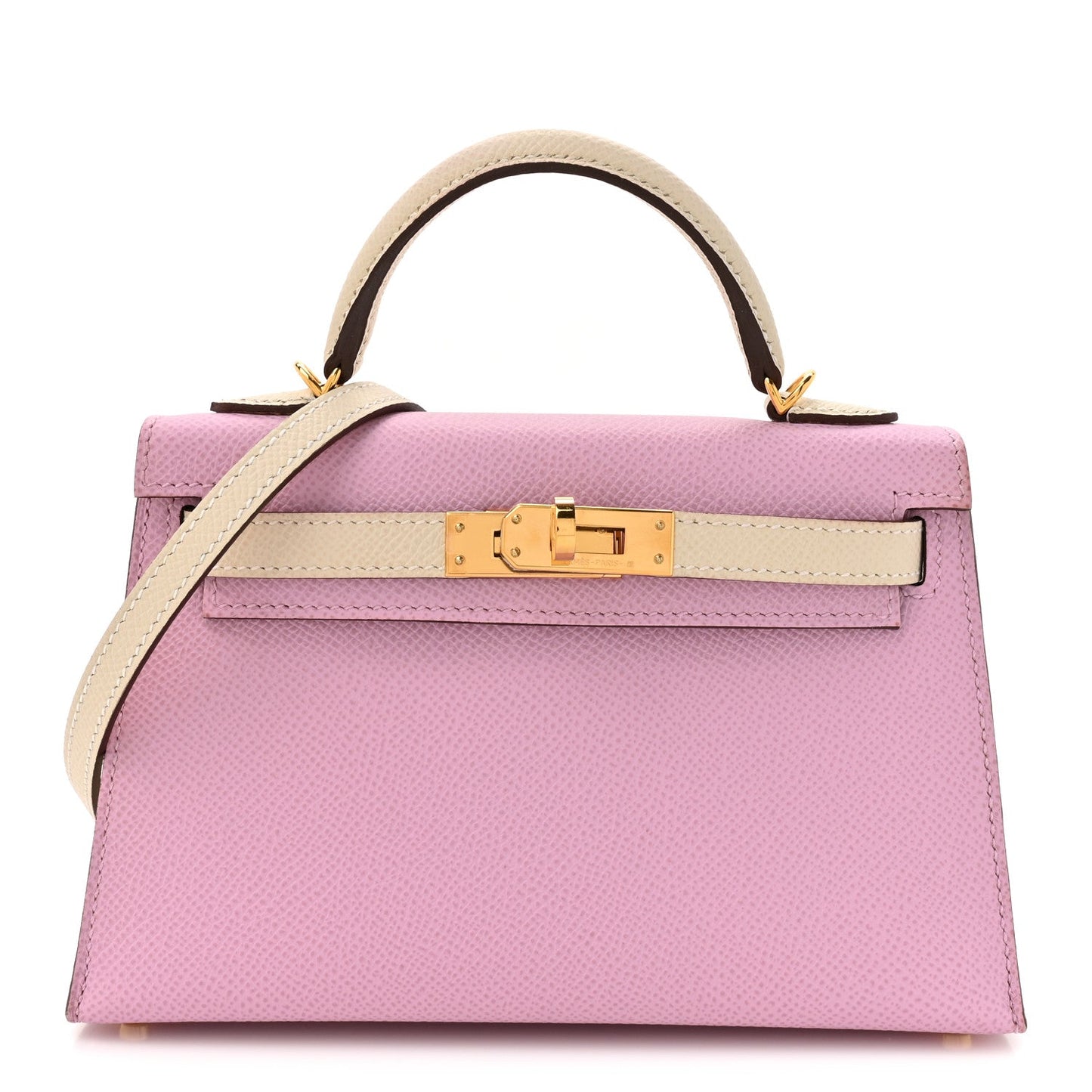 Epsom Horseshoe Mini Kelly Sellier 20 Mauve Sylvestre Craie