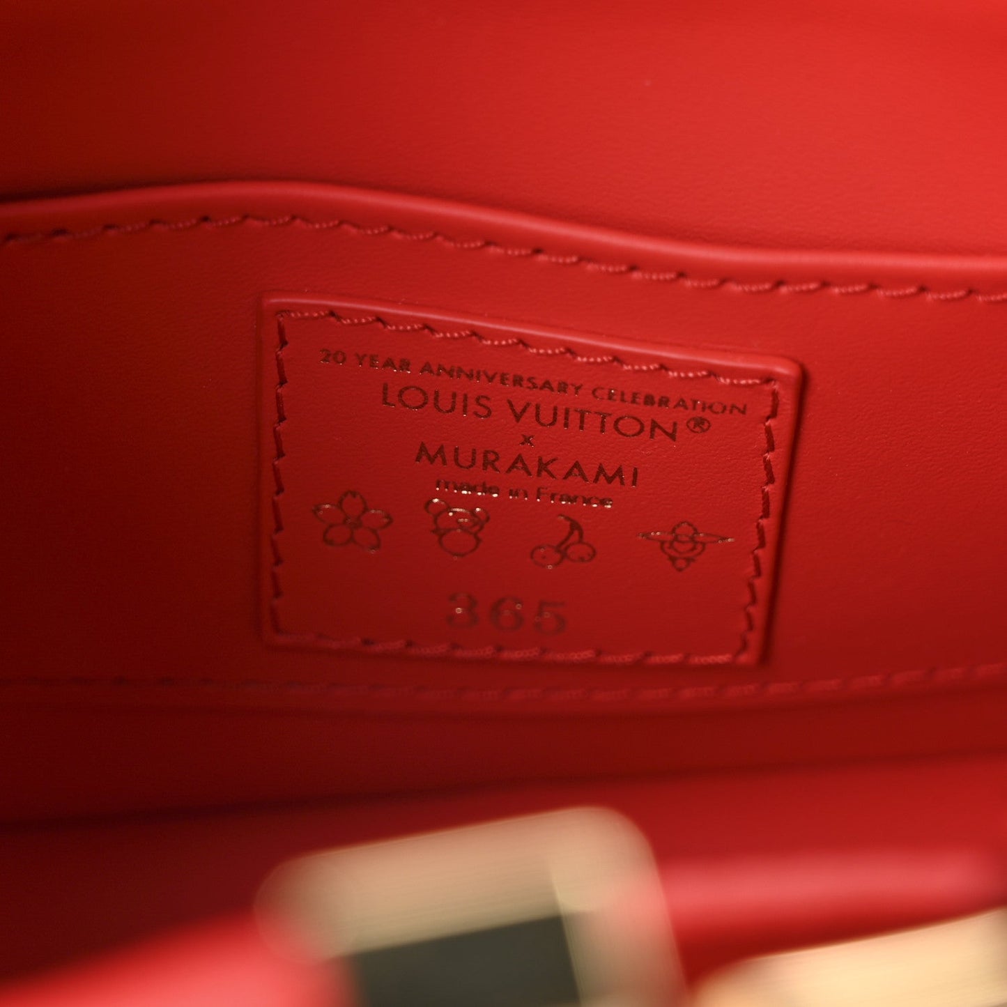 LV X TM Taurillon Cerises Capucines BB Rouge