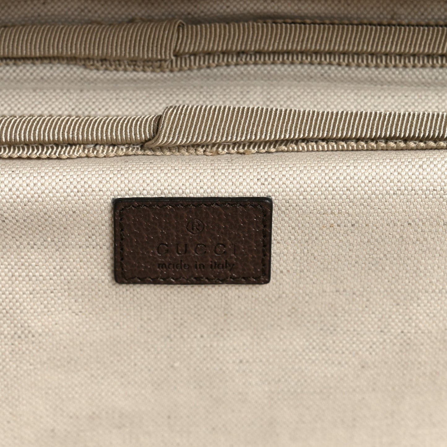 GG Supreme Monogram Web Medium Savoy Trolley Beige Ebony