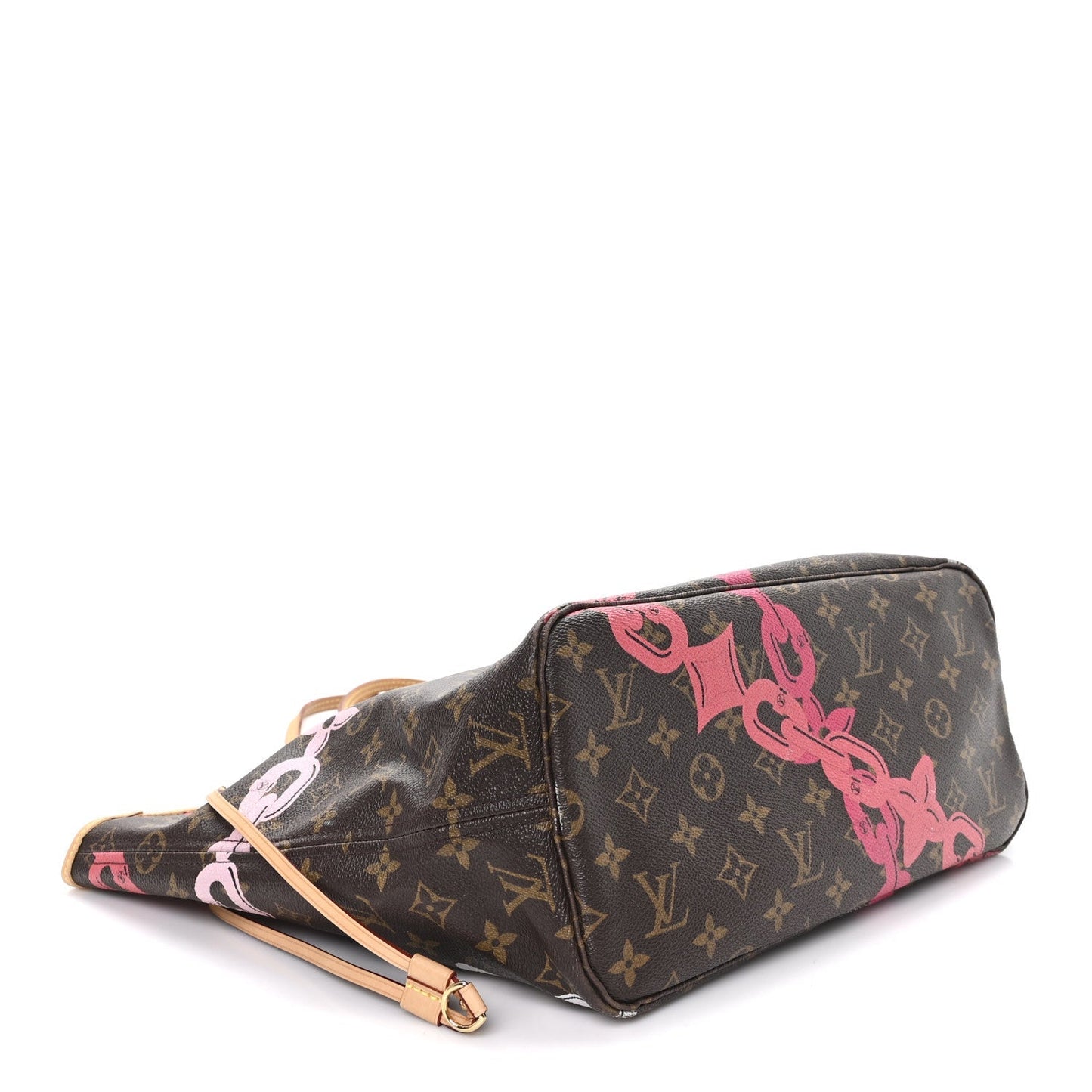 Monogram Bay Neverfull MM Rose Ballerine Poppy