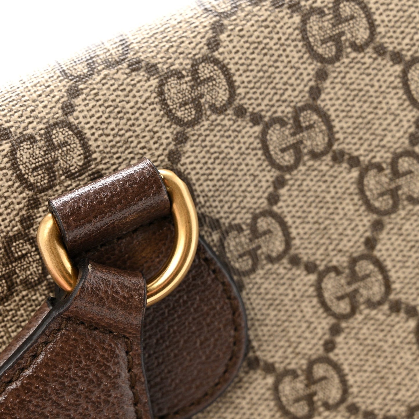 GG Supreme Monogram Web Medium Neo Vintage Flap Messenger Bag Beige New Acero