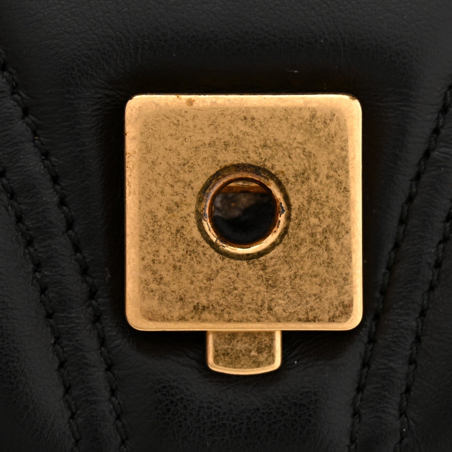 Calfskin Matelasse Small GG Marmont Shoulder Bag Black