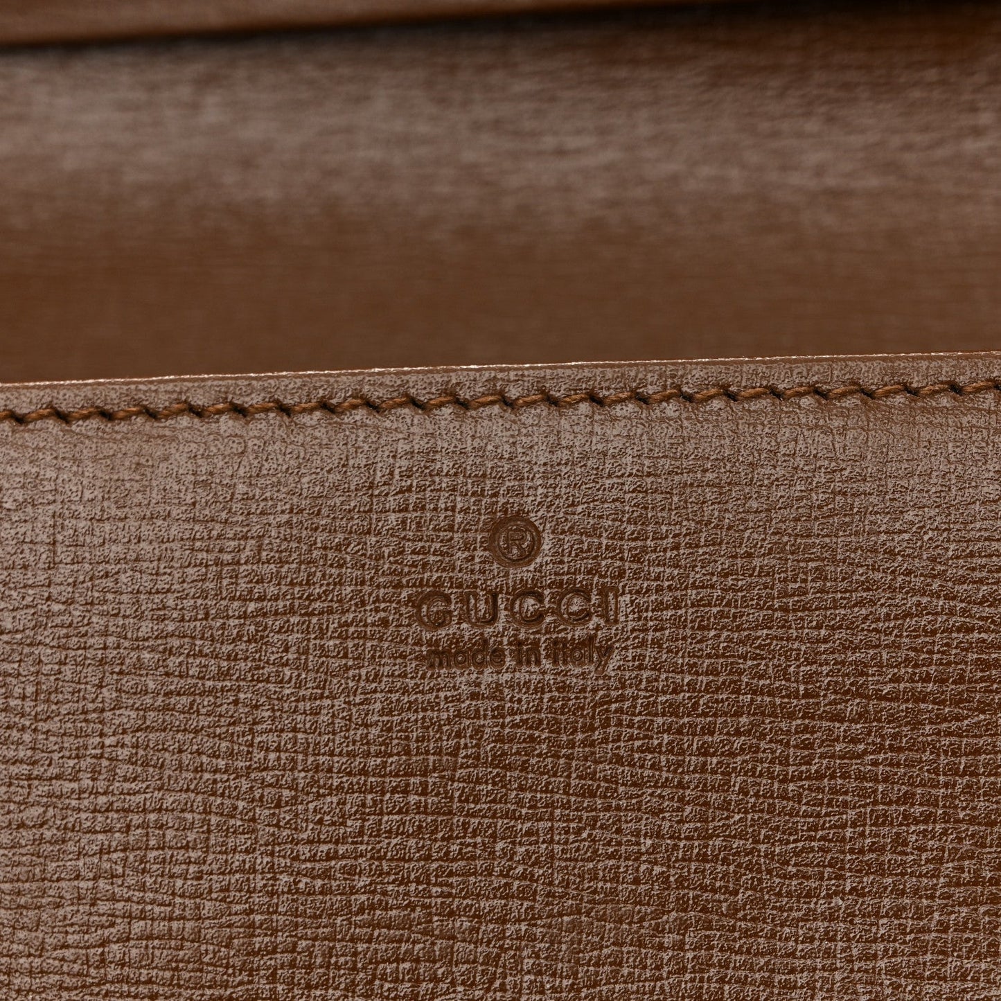 GG Supreme Monogram Azalea Calfskin Horsebit 1955 Wallet On Chain Beige Ebony Brown Sugar