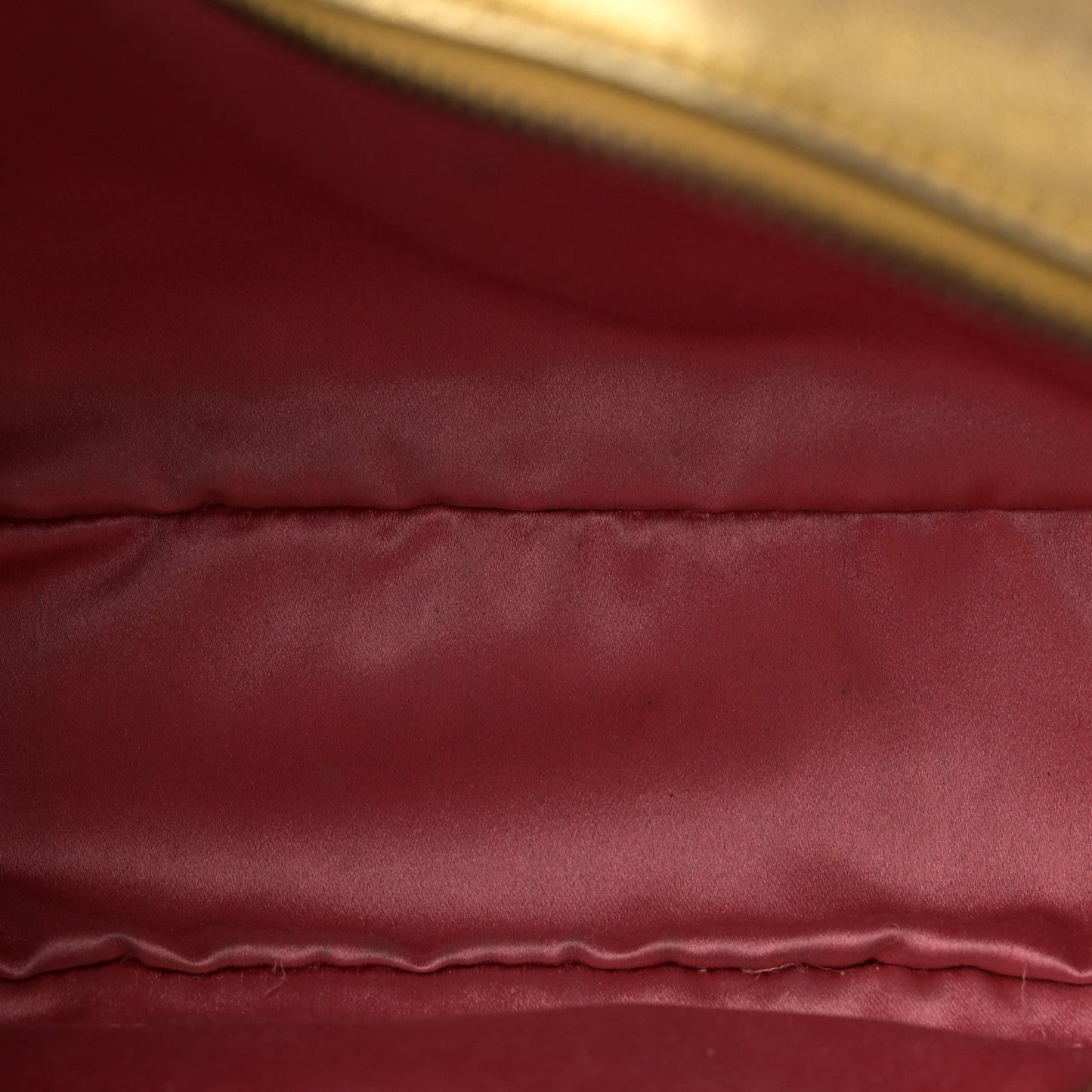 Metallic Calfskin Matelasse Studded Small Pearly GG Marmont Chain Shoulder Bag Gold