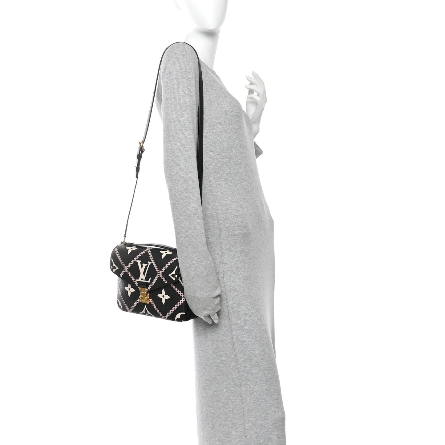 Empreinte Monogram Giant Broderies Pochette Metis Black