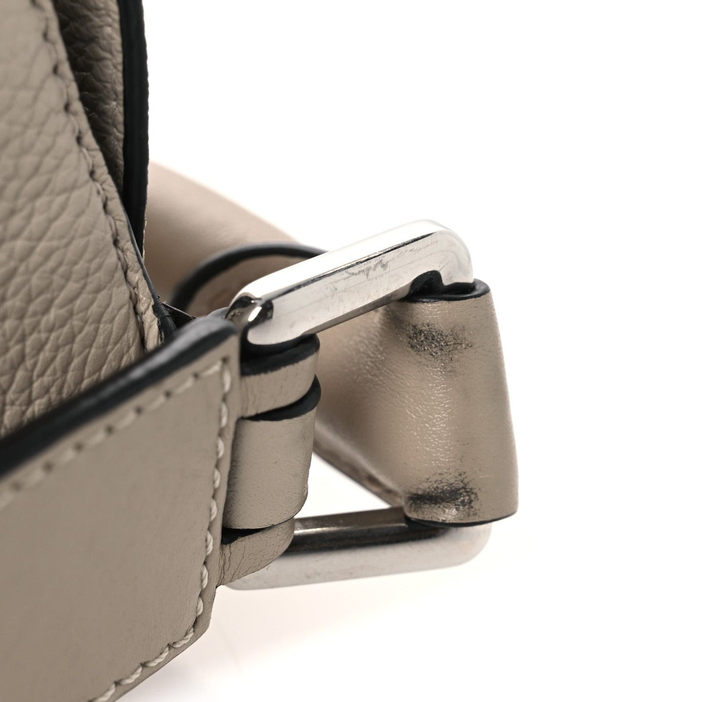 Grained Calfskin Small Puzzle Bag Sand