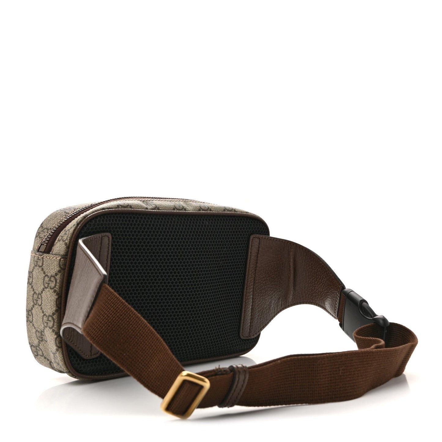 Soft GG Supreme Monogram Medium Ophidia Belt Bag Dark Brown