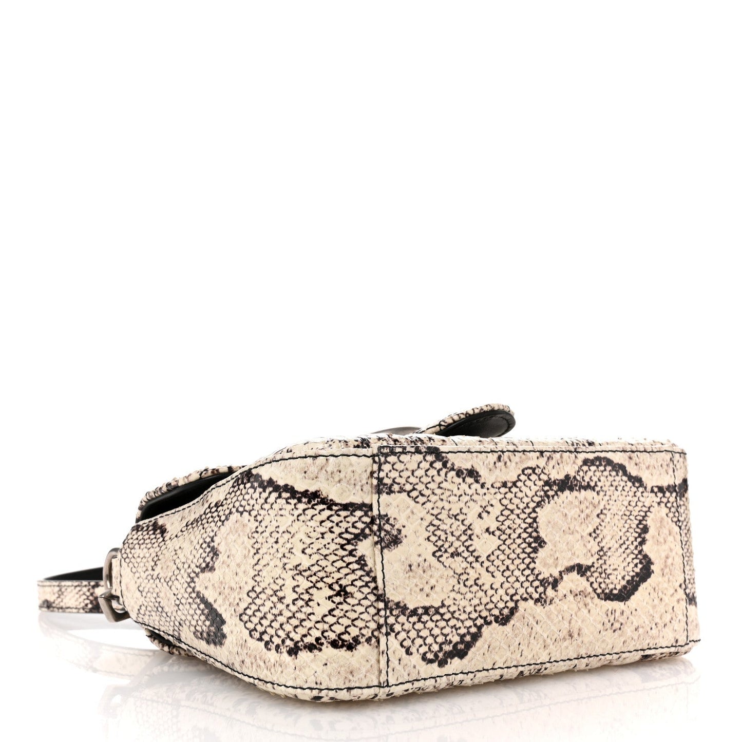 Snakeskin Matelasse Aria Mini GG Marmont Top Handle Shoulder Bag Roccia