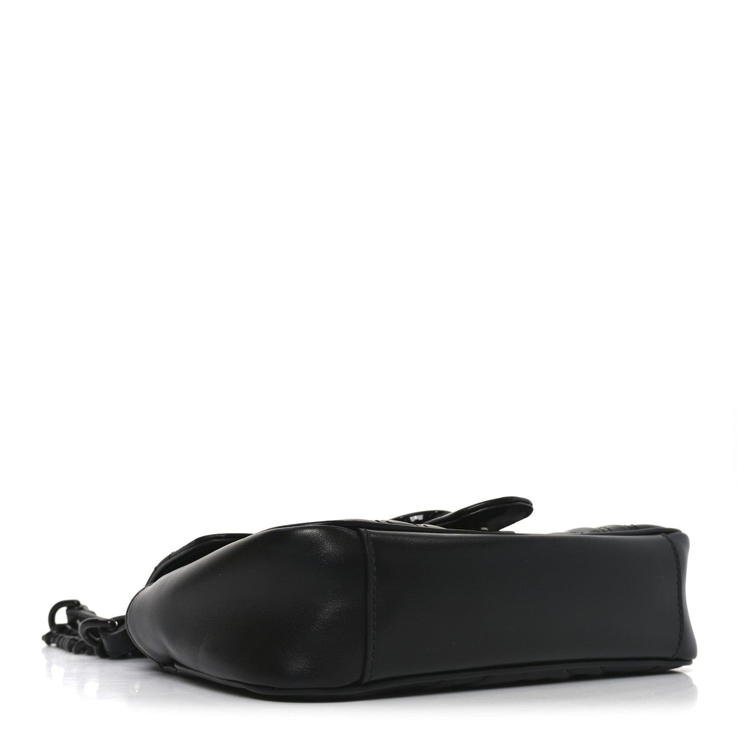 Calfskin Matelasse Monochrome Mini GG Marmont Shoulder Bag Black