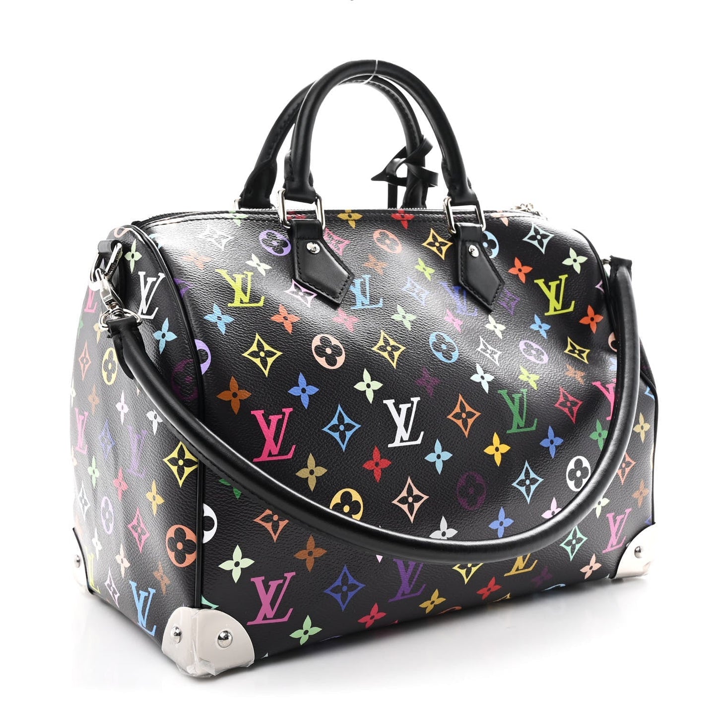 LV X TM Monogram Multicolor Speedy Soft 30 Black