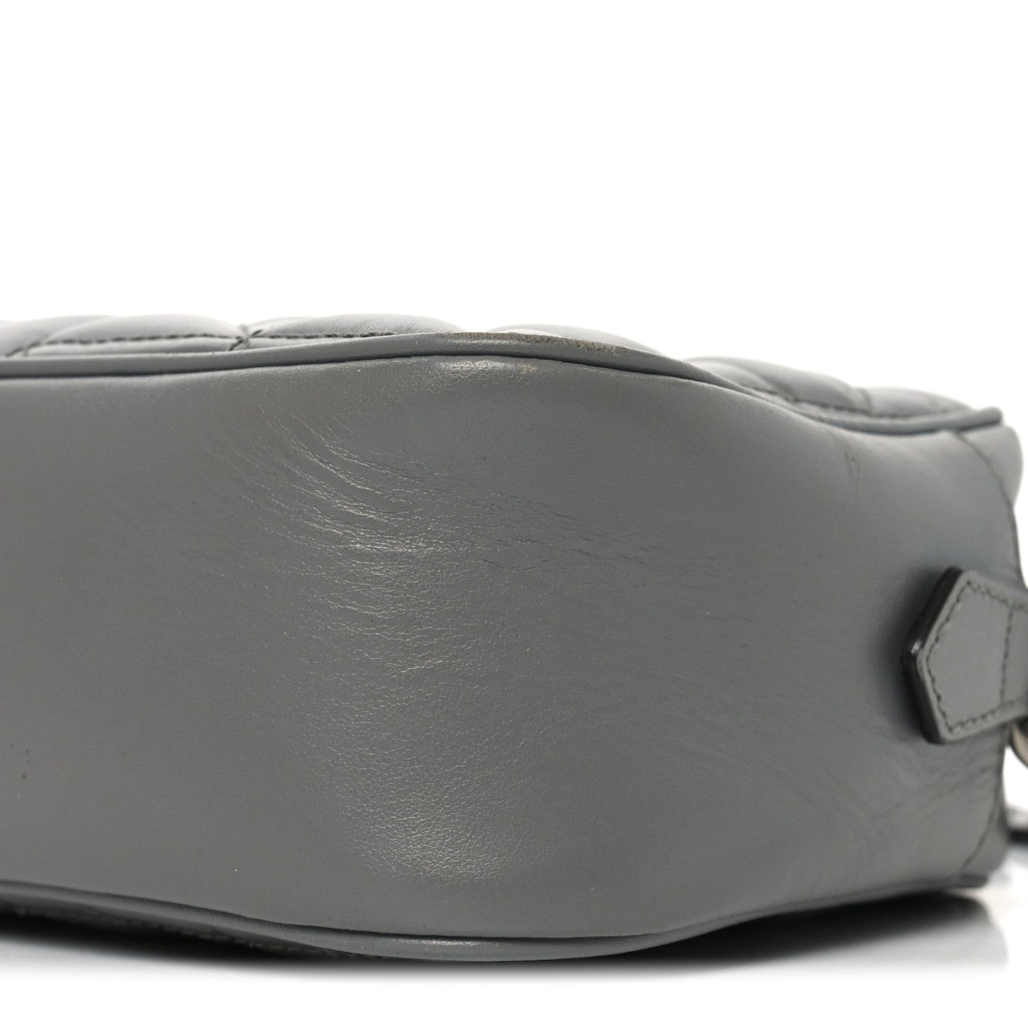 Calfskin Matelasse Aria Small GG Marmont Chain Shoulder Bag Deep Grey