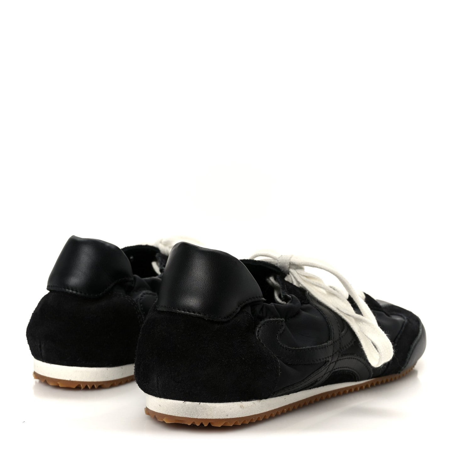 Nylon Suede Ballet Runner Sneakers 39 Black