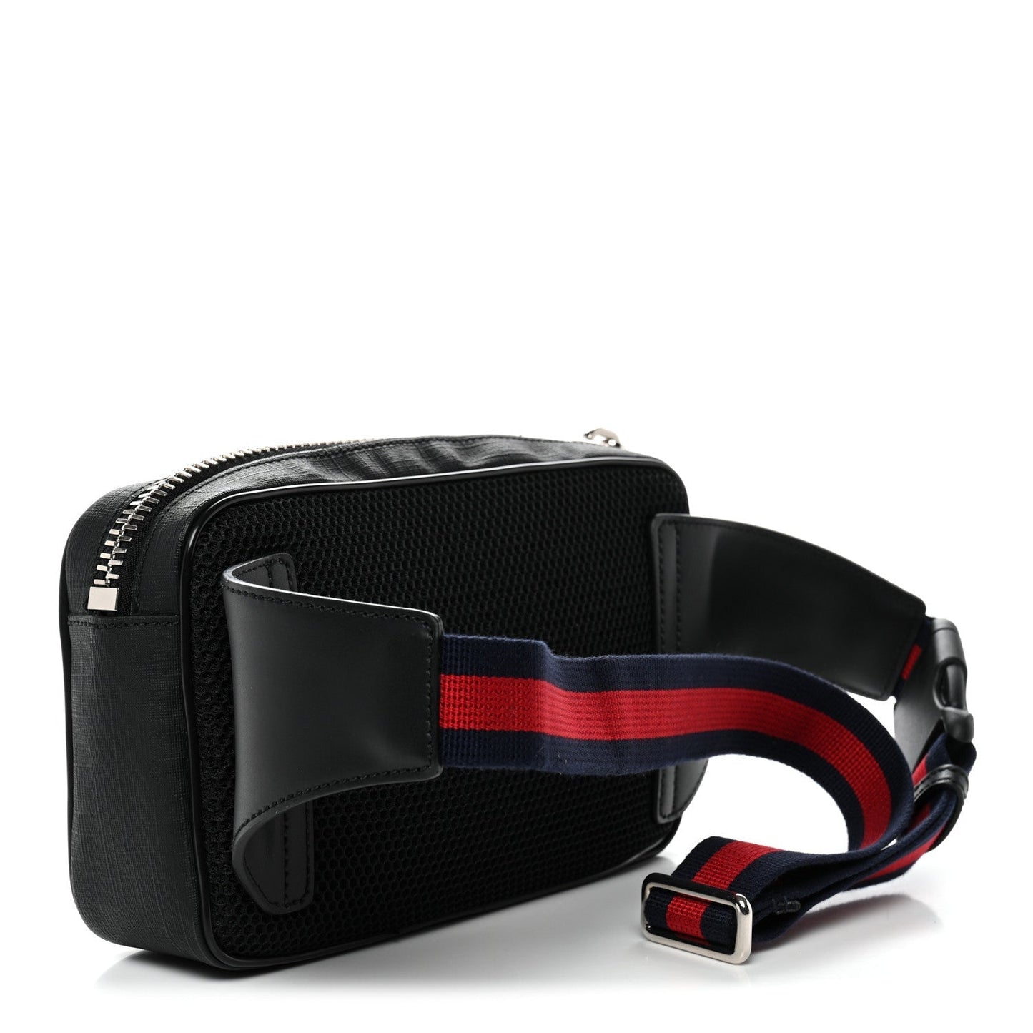 Soft GG Supreme Monogram Web Belt Bag Black Grey
