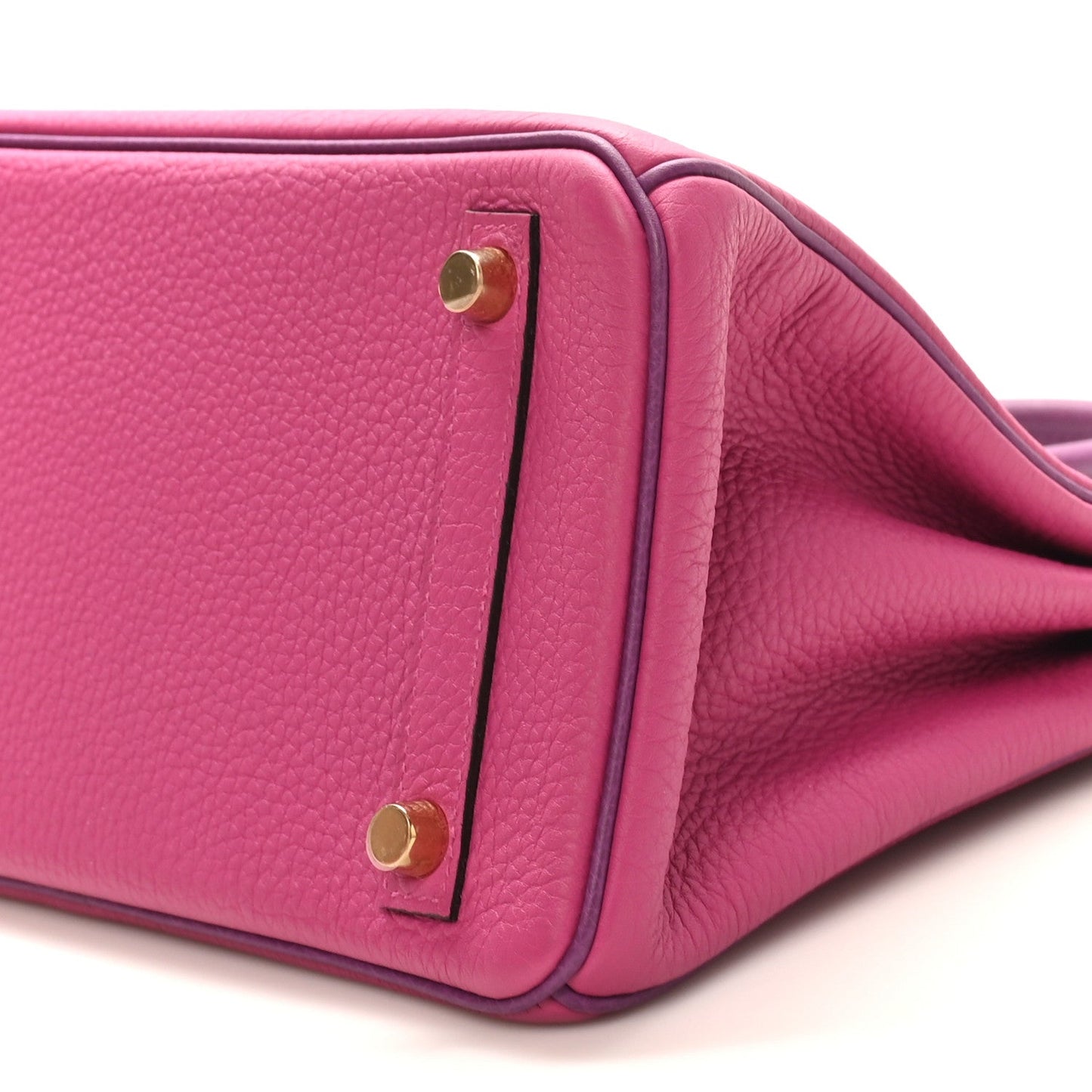 Togo Horseshoe Birkin 25 Rose Pourpre Cassis