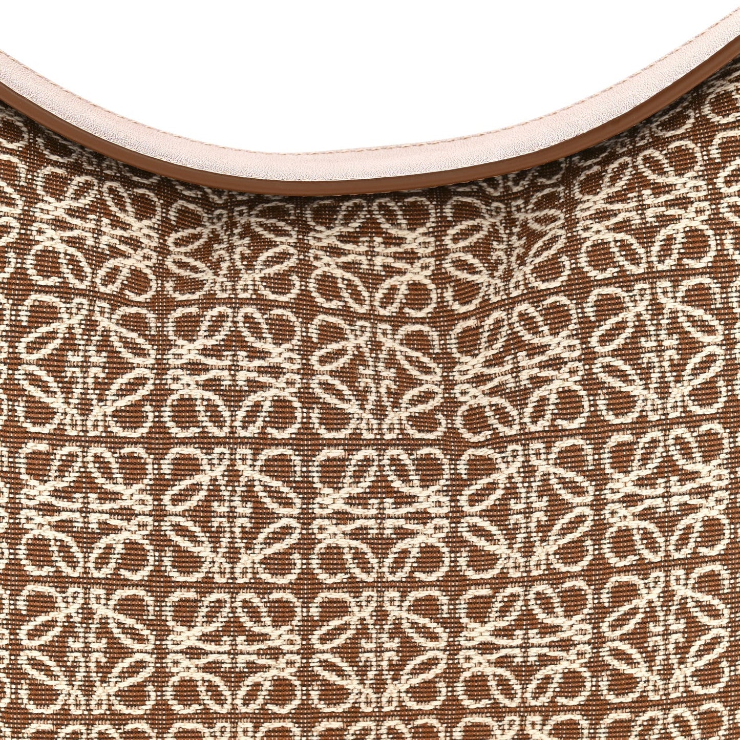 Jacquard Anagram Calfskin Luna Bag Tan Pecan