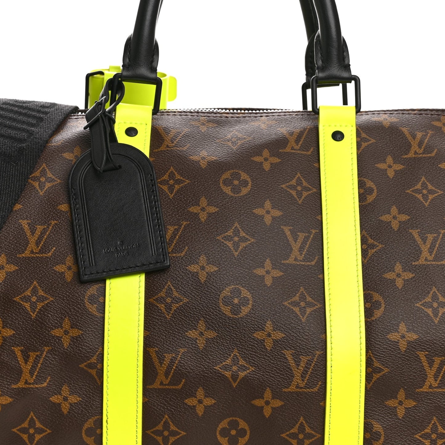 Monogram Macassar Keepall Bandouliere 50 Florescent Yellow
