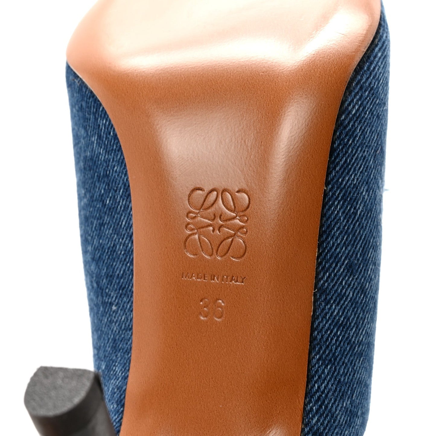 Ripped Denim 90 Mules Washed Denim