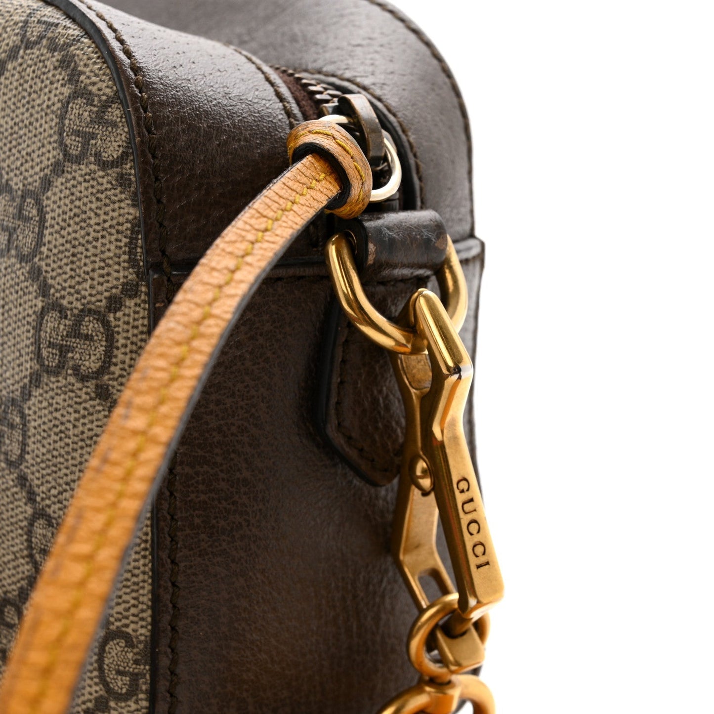 GG Supreme Monogram Web Neo Vintage Shoulder Bag Beige New Acero Crop